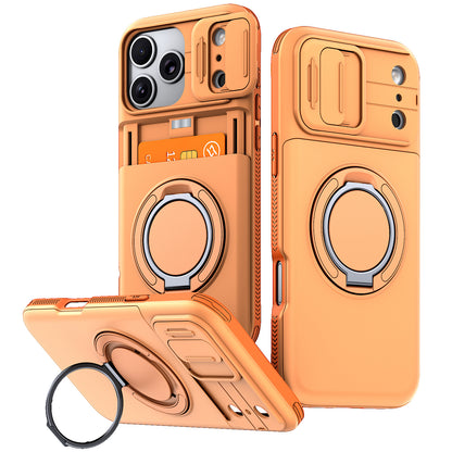 Starry Sky Sliding Window Card Holder Apple Phone Case