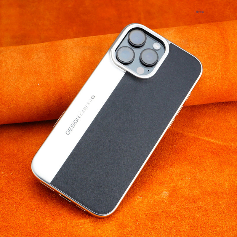 Electroplating leather Apple phone case