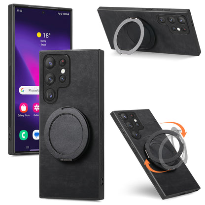 Round Rotating Magnetic Ring Samsung Phone Case
