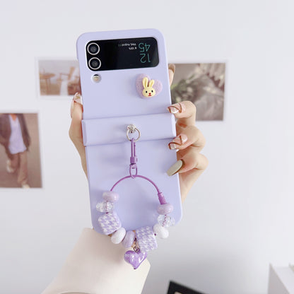 Cute Bunny Charm Hard Case for Samsung Z Flip