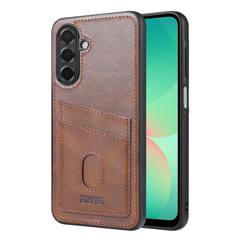 Business SIM card insert leather case Samsung phone case