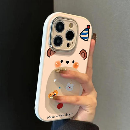 Cute bear Apple phone case