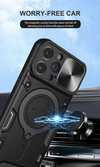 Window-mounted anti-drop magnetic Apple phone case