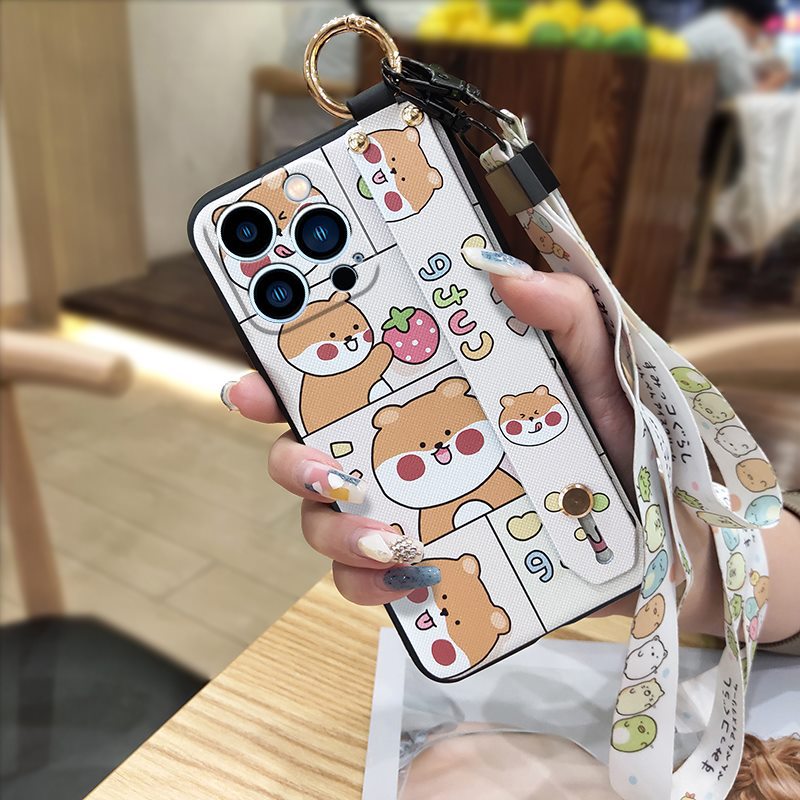 Cute Wrist-Strap iPhone Case with a Fresh Style