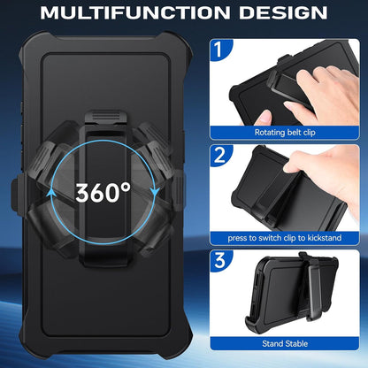 Solid-color rugged protective case with belt clip for iPhone