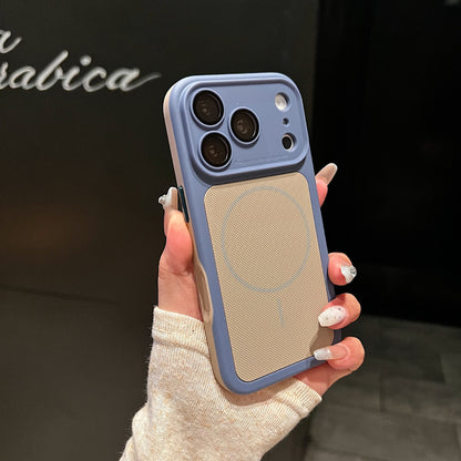 Armor Shield Dot Pattern Magnetic Apple Phone Case