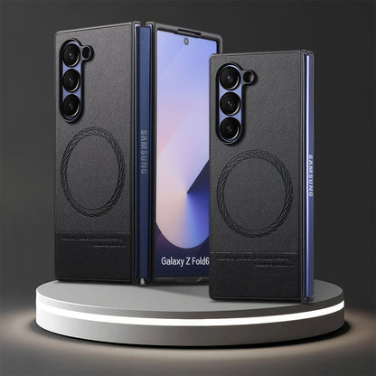 Magnetic leather fabric Samsung Z Fold phone case