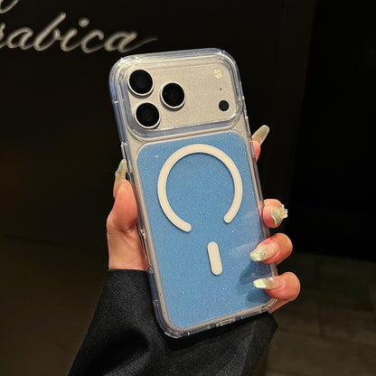 Crystal Glitter Magnetic Apple Phone Case