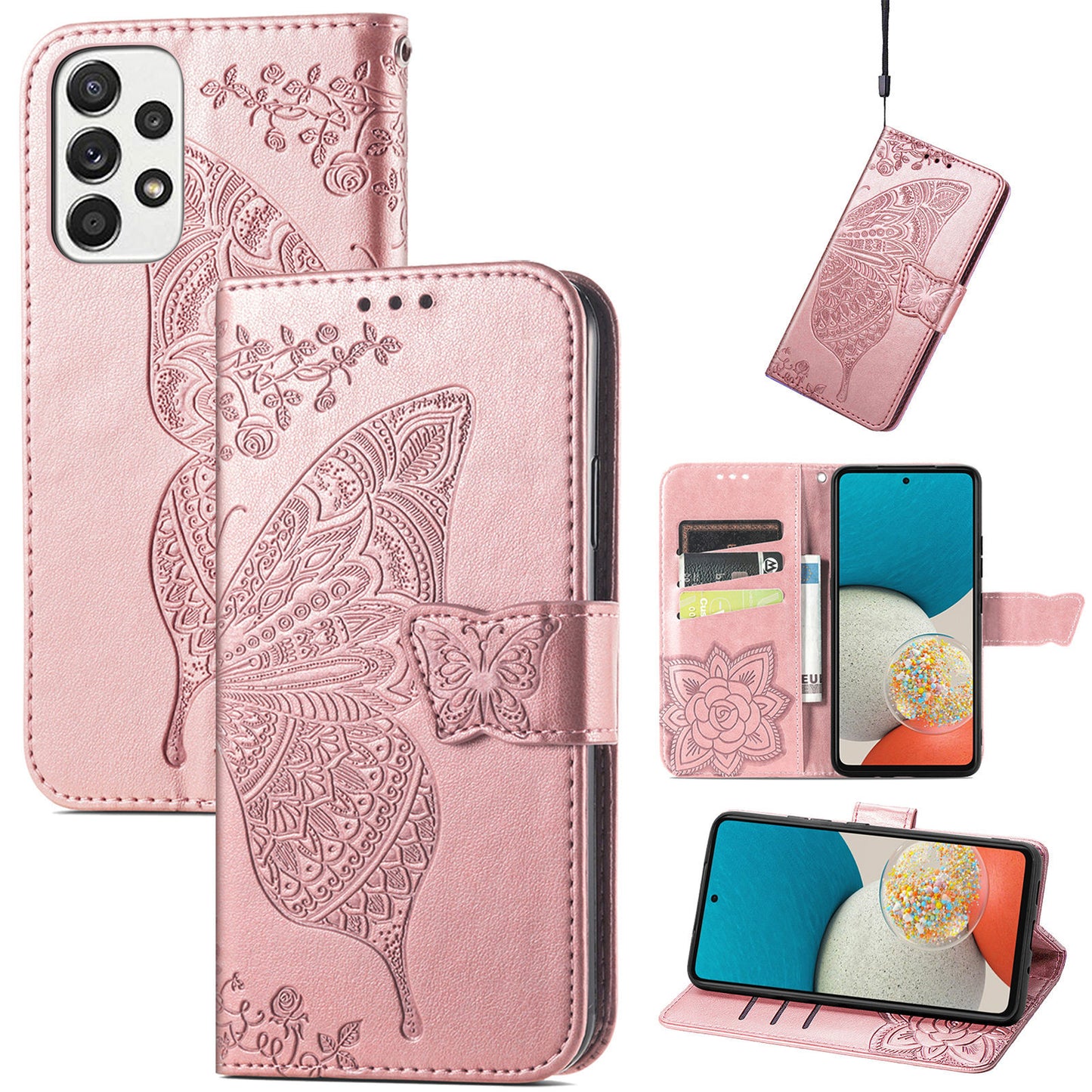 Samsung Big Butterfly Flip Fashion Phone Case