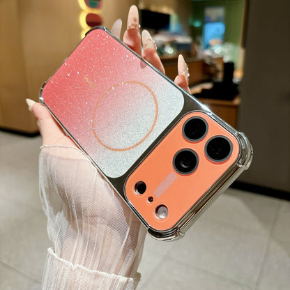 Gradient Galaxy Glitter Magnetic Apple Phone Case