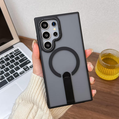 Matte Skin Feeling Magnetic Bracket Samsung Phone Case