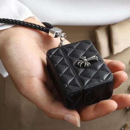 Trendy brand diamond-patterned lambskin AirPodsPro Bluetooth headset case