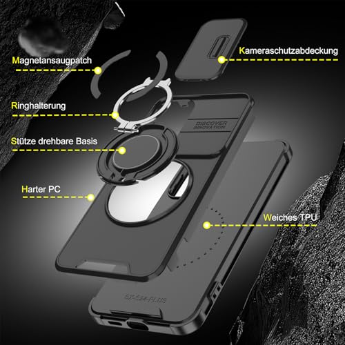 Card Sliding Window Anti-fall Car Ring Holder Phone Case For iPhone