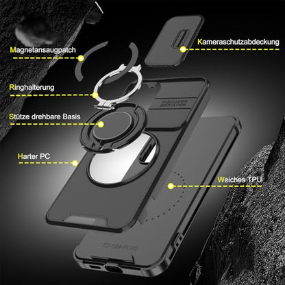 Card Sliding Window Anti-fall Car Ring Holder Phone Case For iPhone