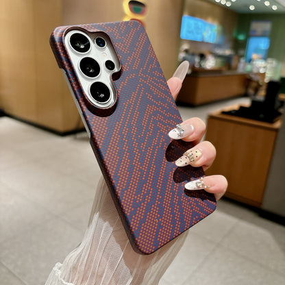 Carbon fiber textured ultra-thin frosted half-coverage Samsung phone case