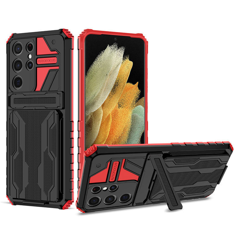 Card holder and drop-proof Samsung phone case