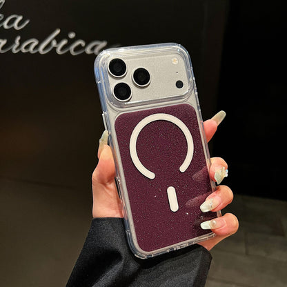 Crystal Glitter Magnetic Apple Phone Case
