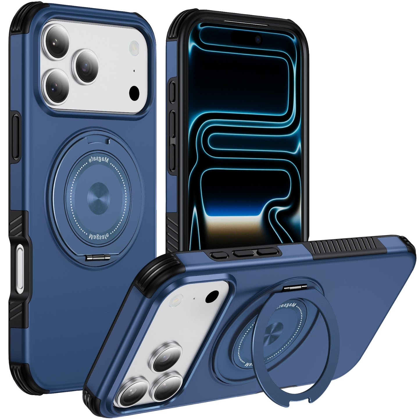 Rotating Stand Anti-drop Magnetic Apple Phone Case