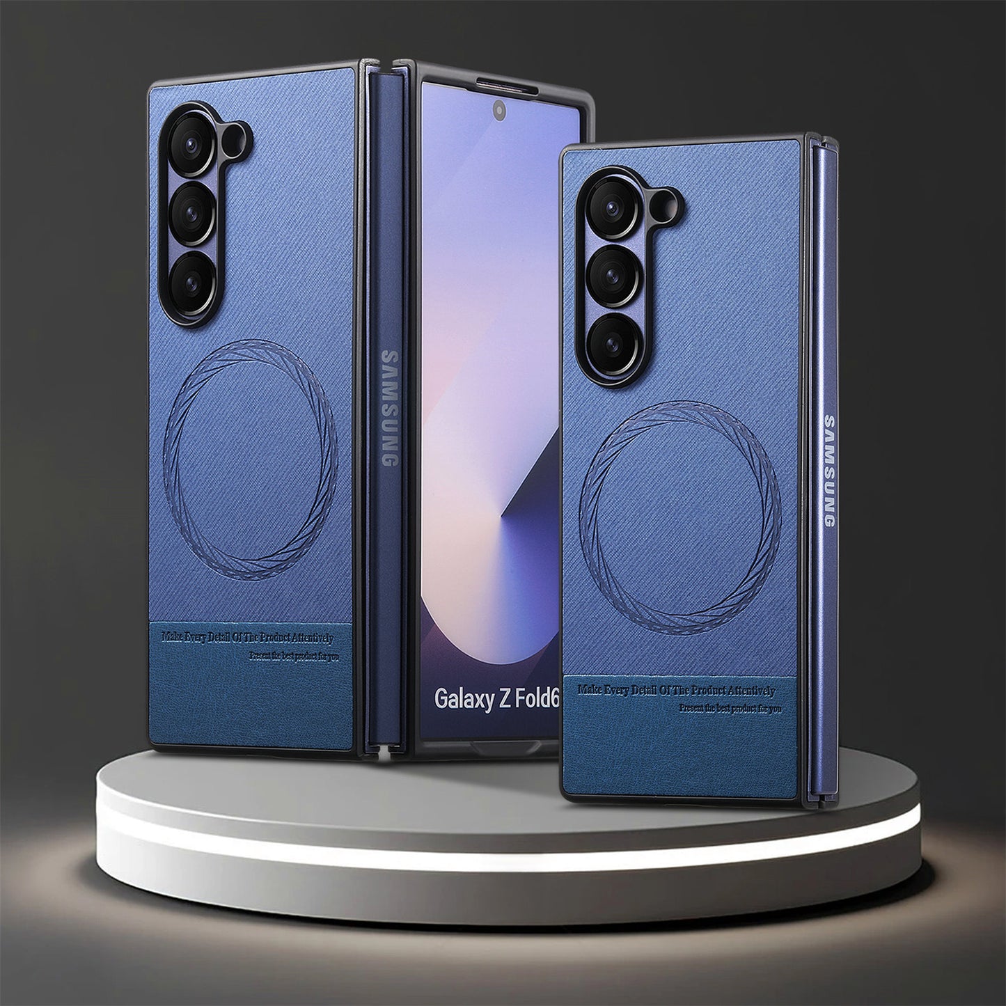Magnetic leather fabric Samsung Z Fold phone case