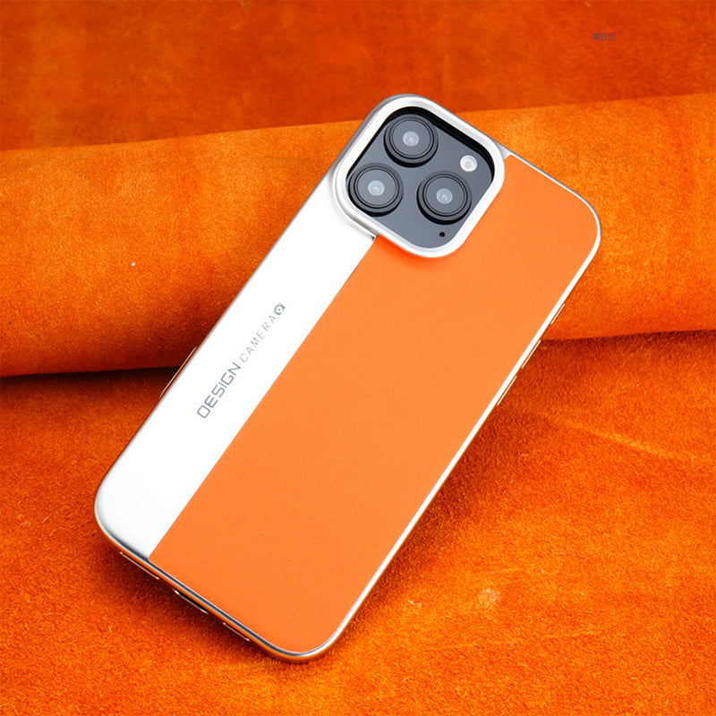 Electroplating leather Apple phone case