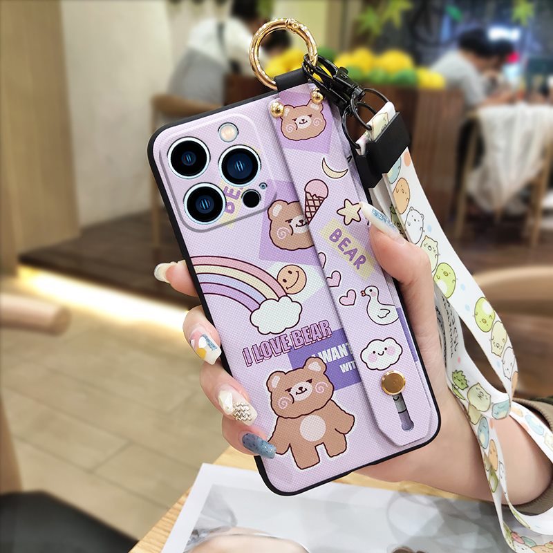 Cute Wrist-Strap iPhone Case with a Fresh Style