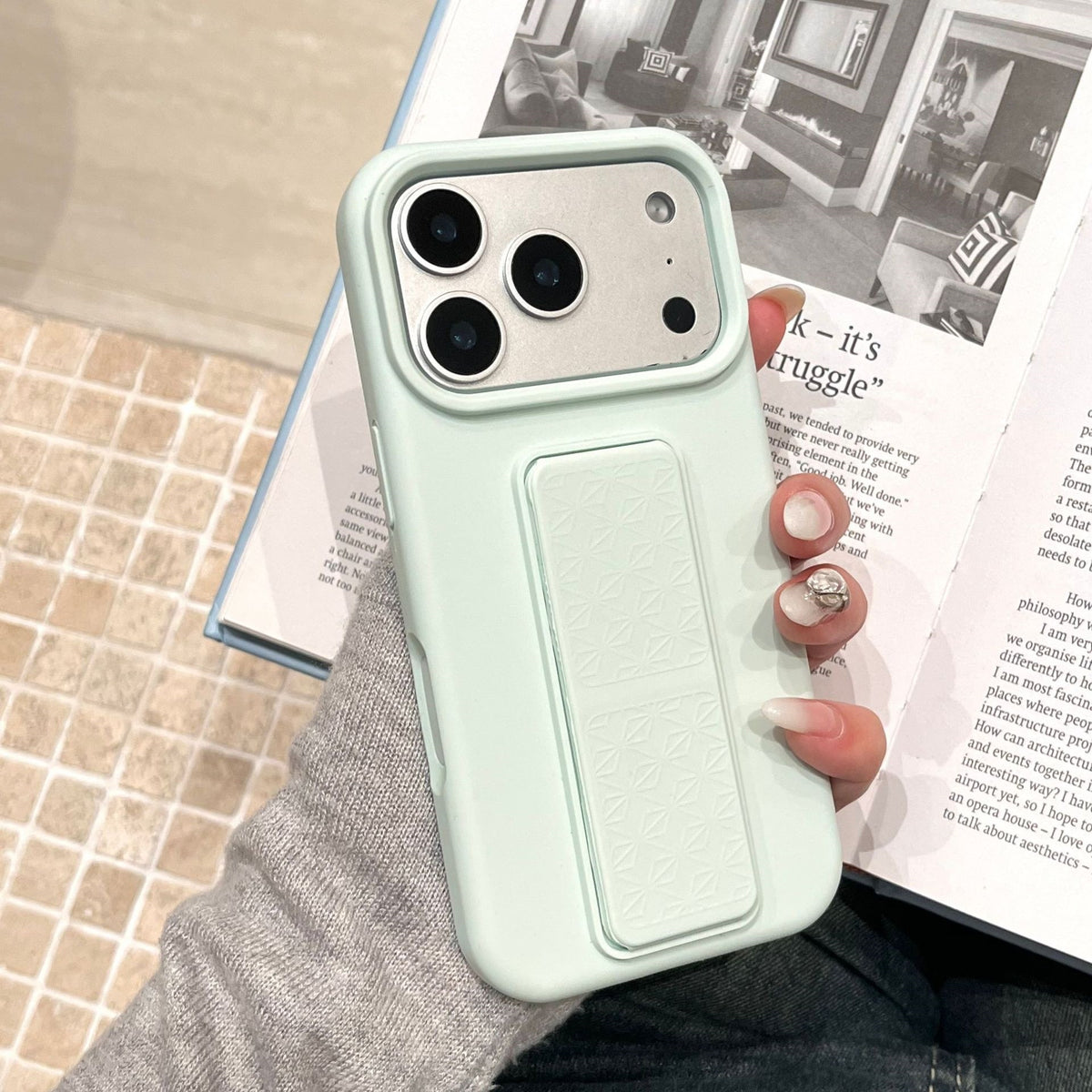 iPhone Case with Integrated Foldable Stand