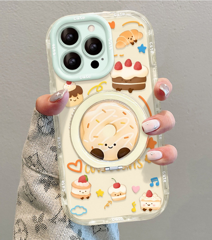 Dessert cake rotating stand Apple phone case