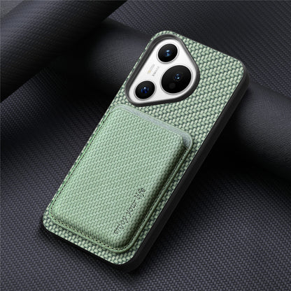 Plain leather magnetic Huawei phone case