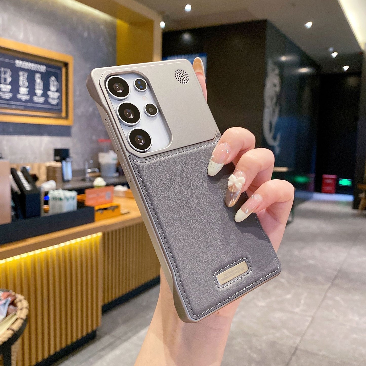 Borderless Aromatherapy Leather Magnetic Samsung Phone Case