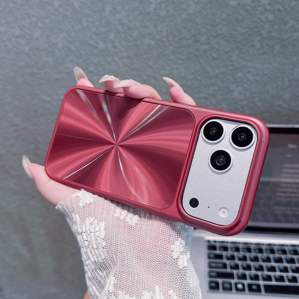 Aurora Laser Large-Cutout Back Panel iPhone Case
