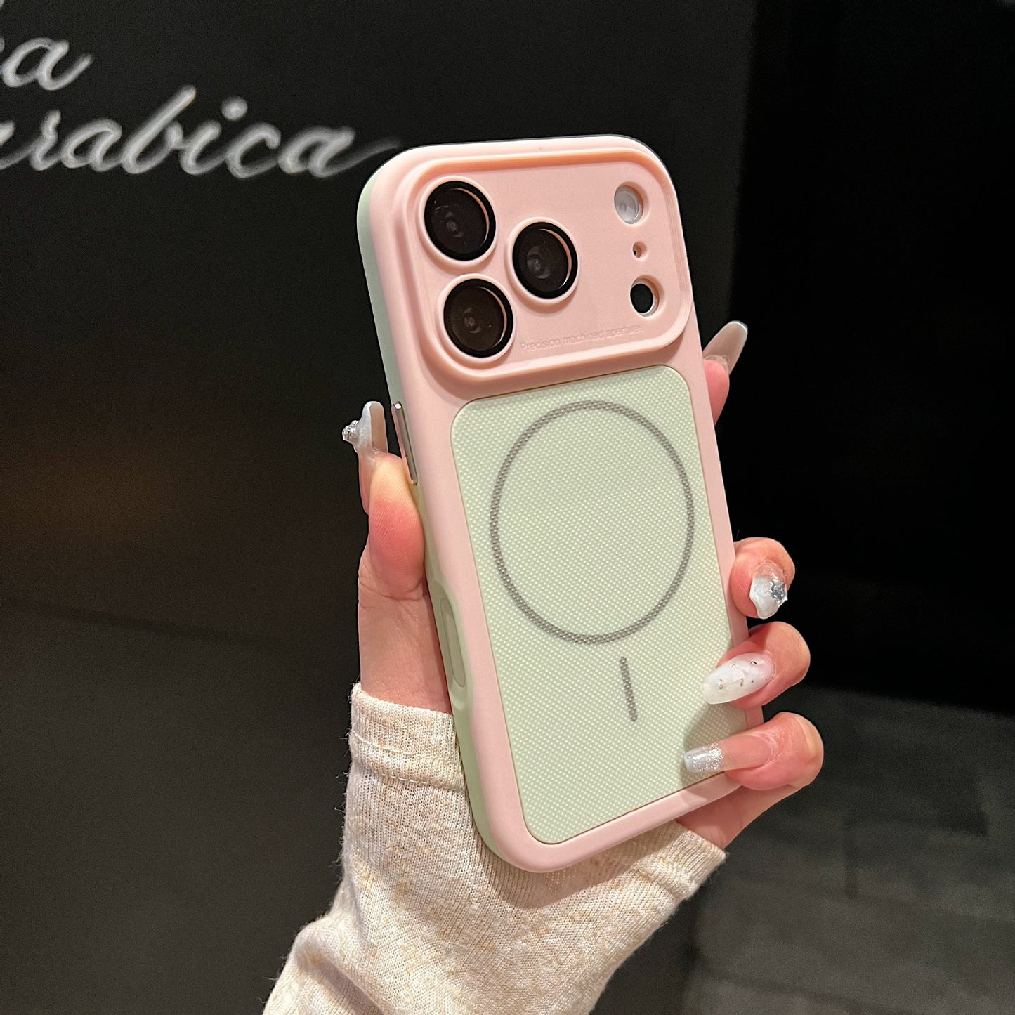 Armor Shield Dot Pattern Magnetic Apple Phone Case