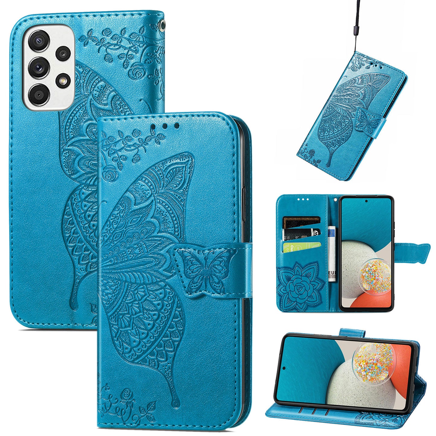 Samsung Big Butterfly Flip Fashion Phone Case