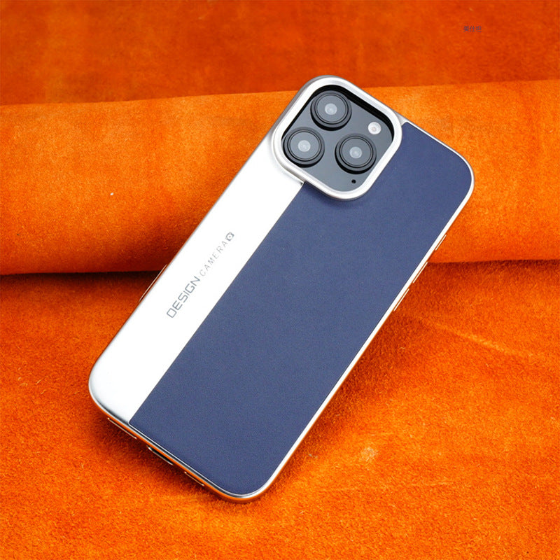 Electroplating leather Apple phone case