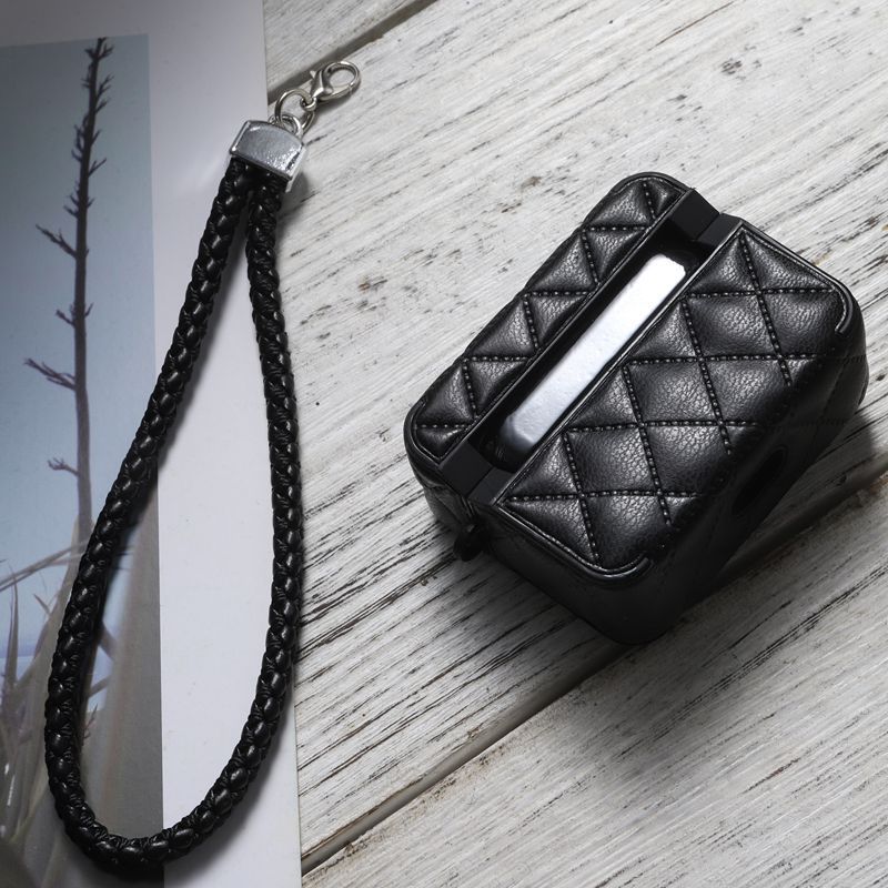 Trendy brand diamond-patterned lambskin AirPodsPro Bluetooth headset case