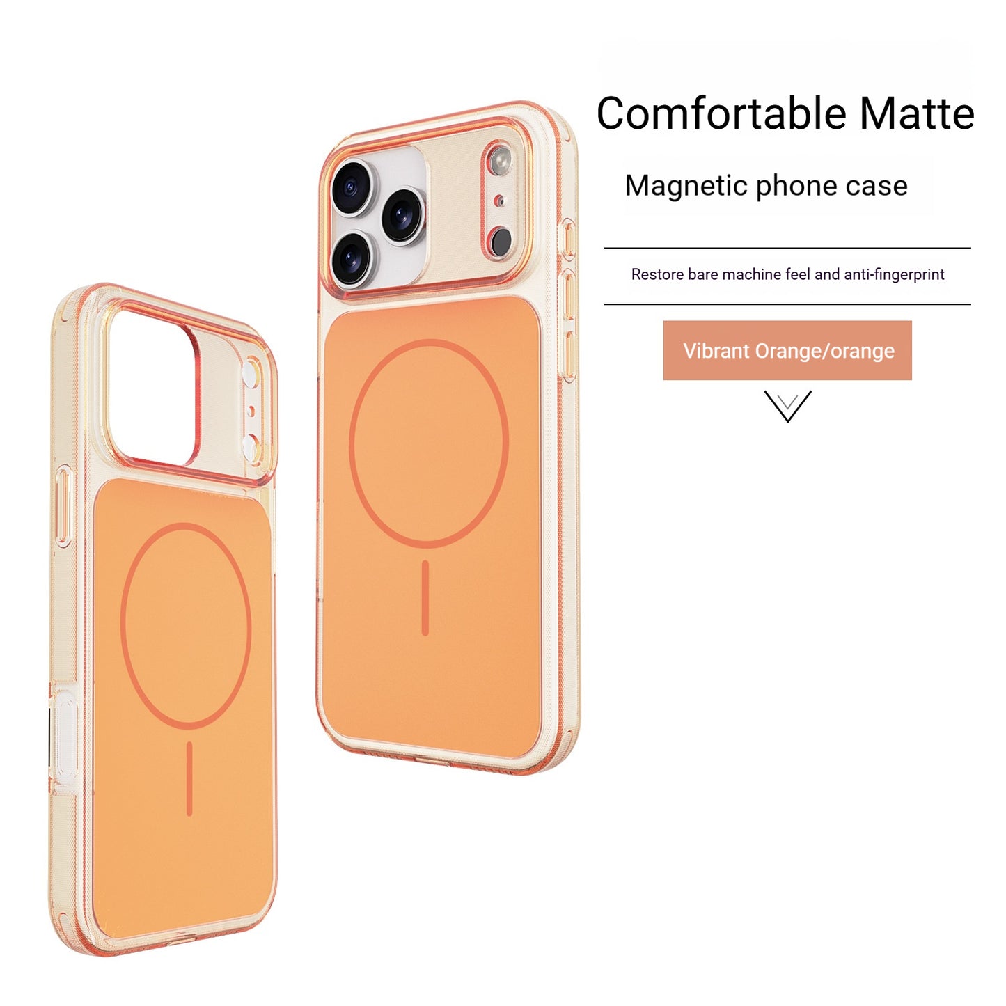 Simple and stylish transparent magnetic Apple phone case
