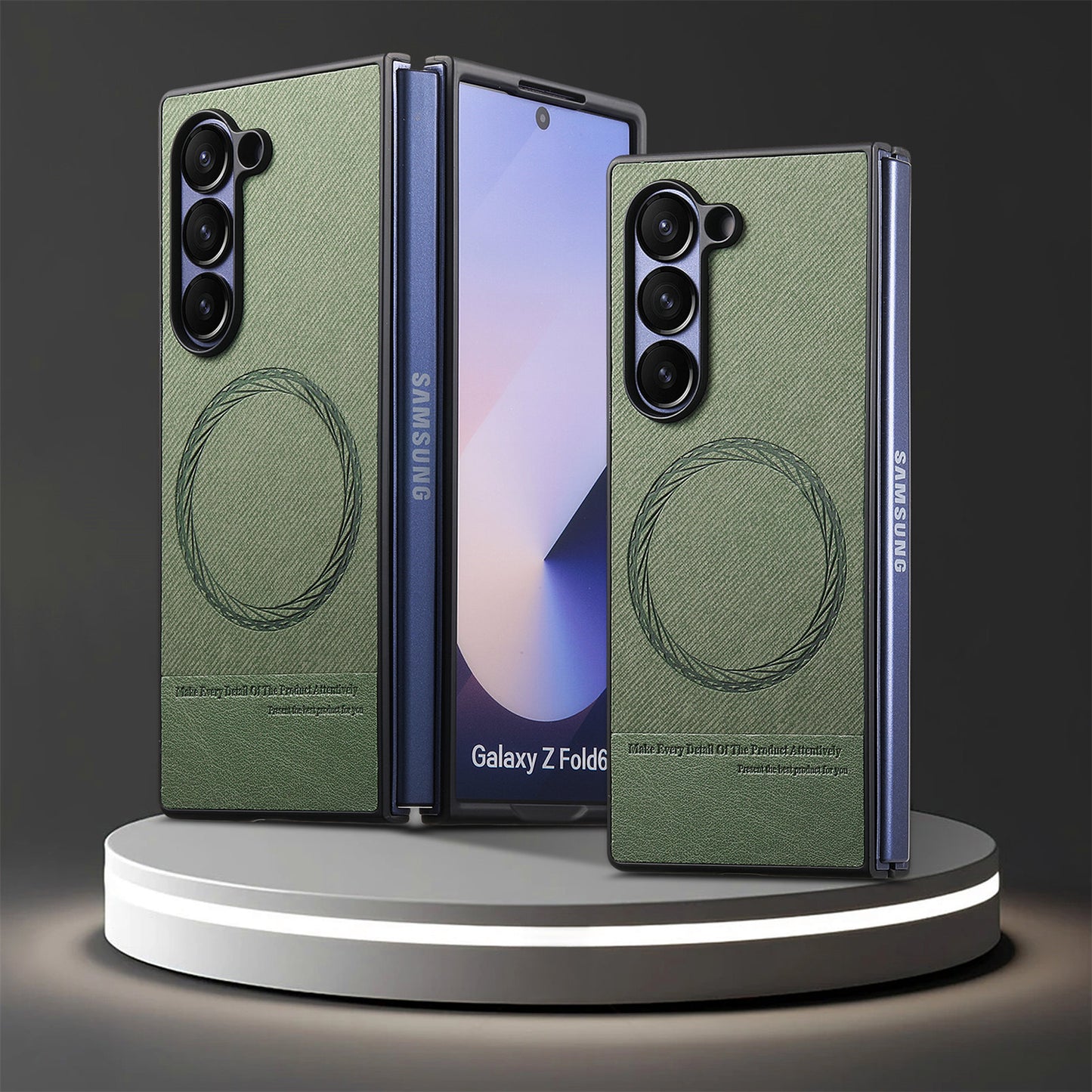 Magnetic leather fabric Samsung Z Fold phone case