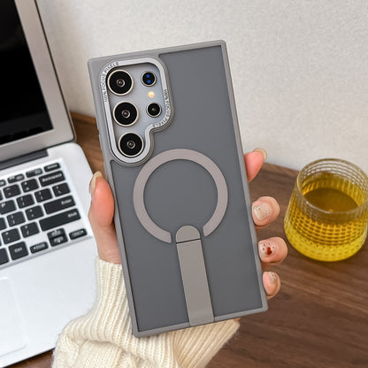 Matte Skin Feeling Magnetic Bracket Samsung Phone Case