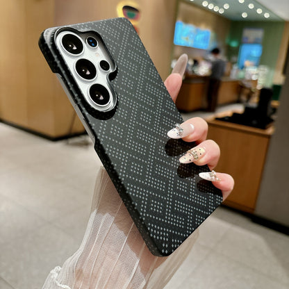 Carbon fiber textured ultra-thin frosted half-coverage Samsung phone case