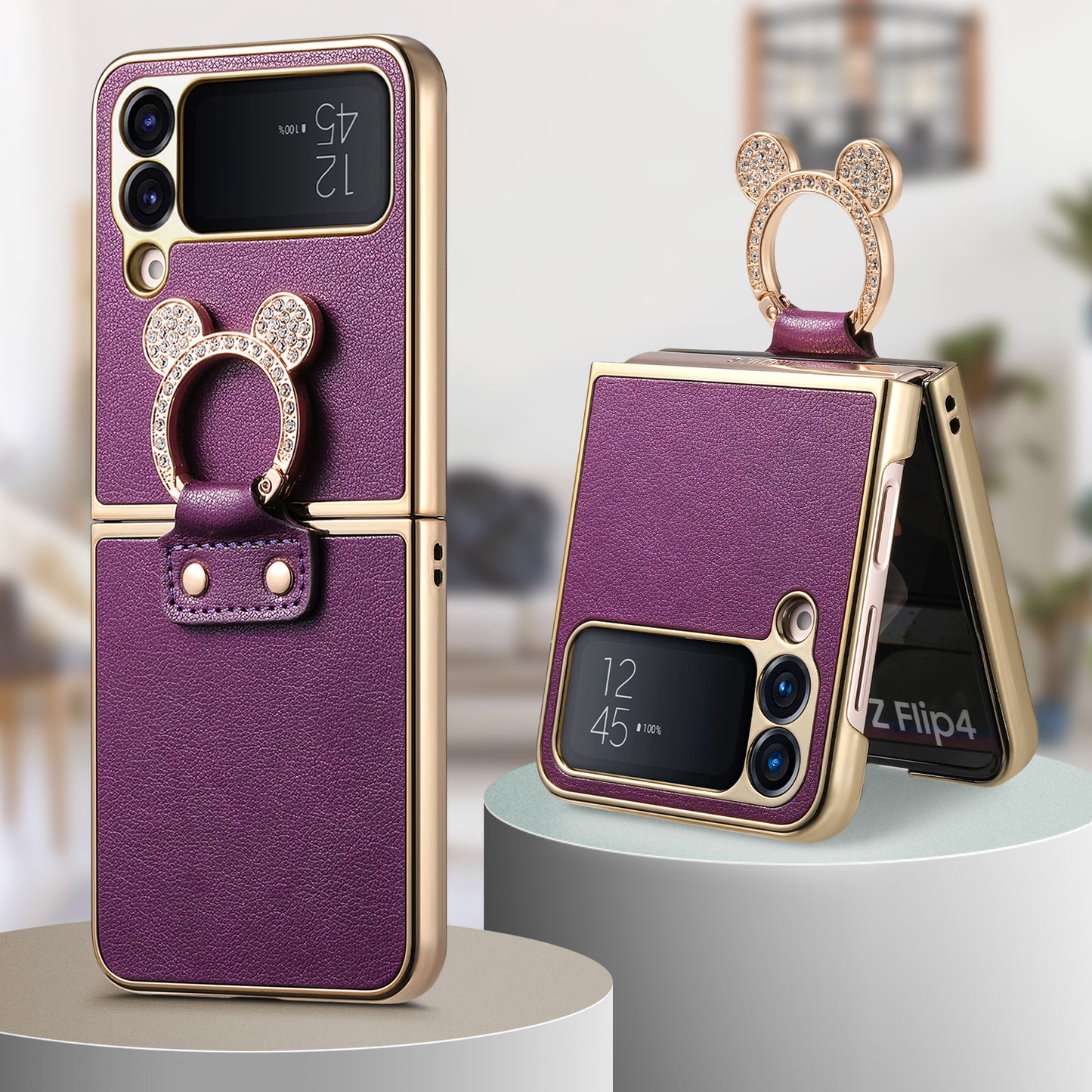 Electroplated diamond ring Samsung Z Flip phone case
