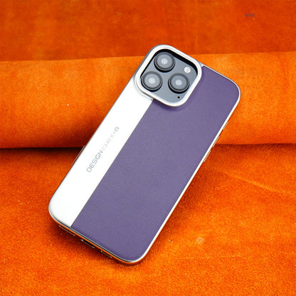 Electroplating leather Apple phone case