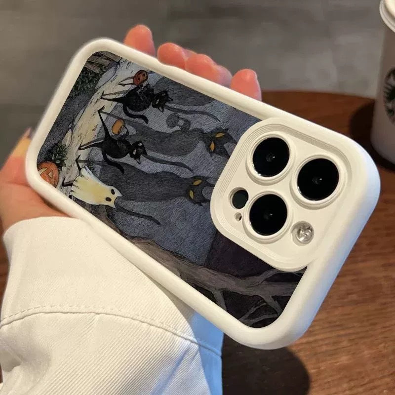 Cartoon Ghost Cat Apple Phone Case