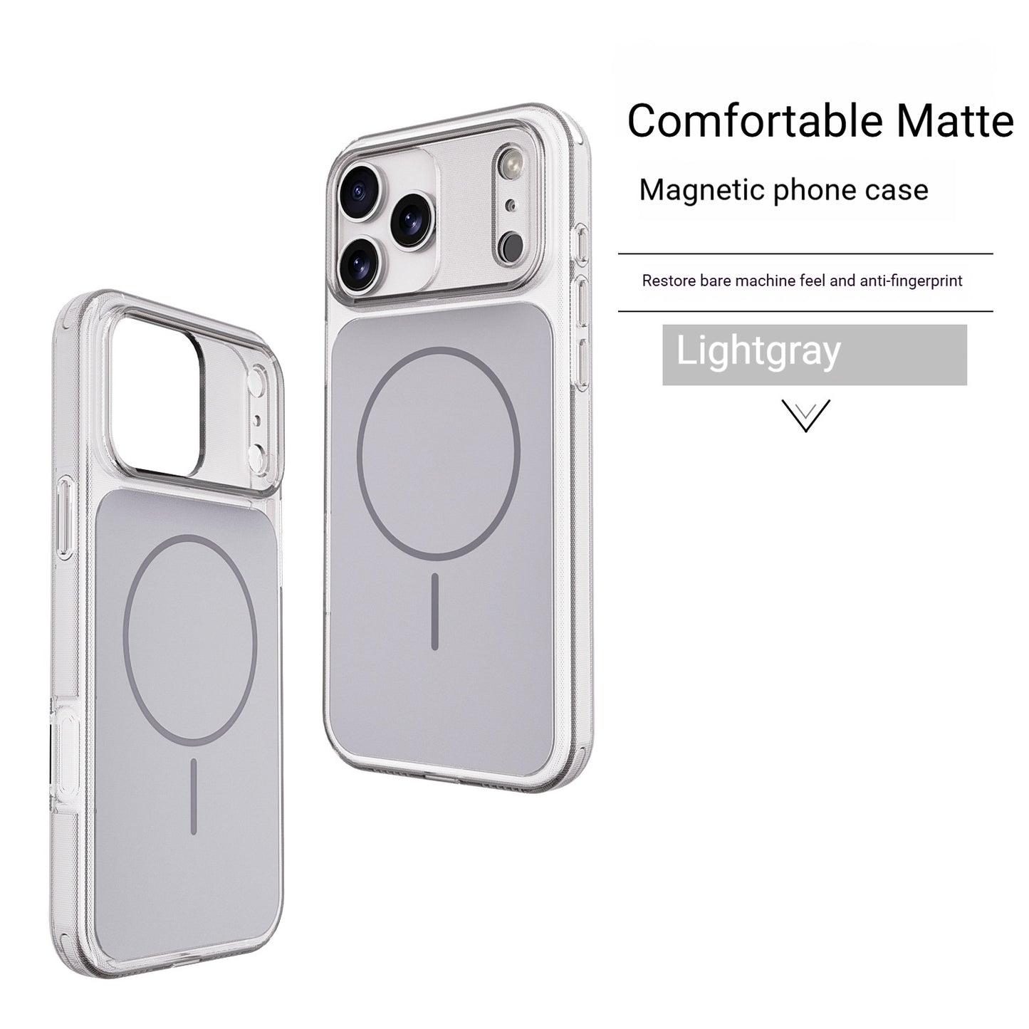 Simple and stylish transparent magnetic Apple phone case
