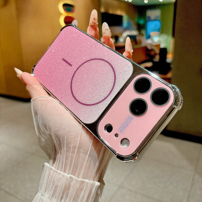 Gradient Galaxy Glitter Magnetic Apple Phone Case