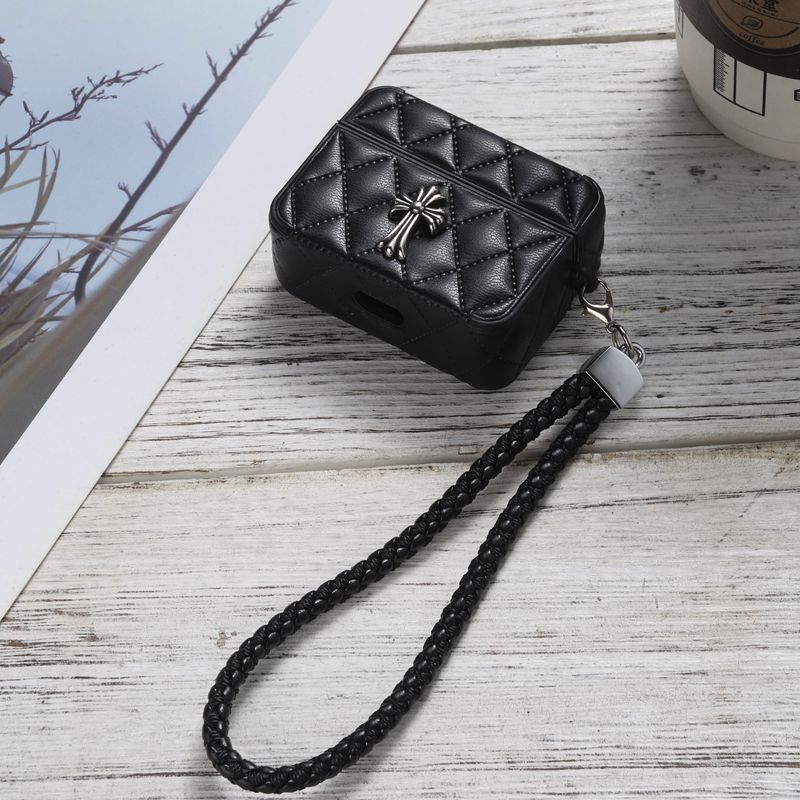 Trendy brand diamond-patterned lambskin AirPodsPro Bluetooth headset case