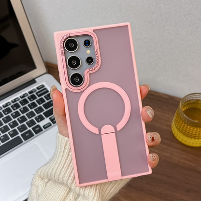 Matte Skin Feeling Magnetic Bracket Samsung Phone Case