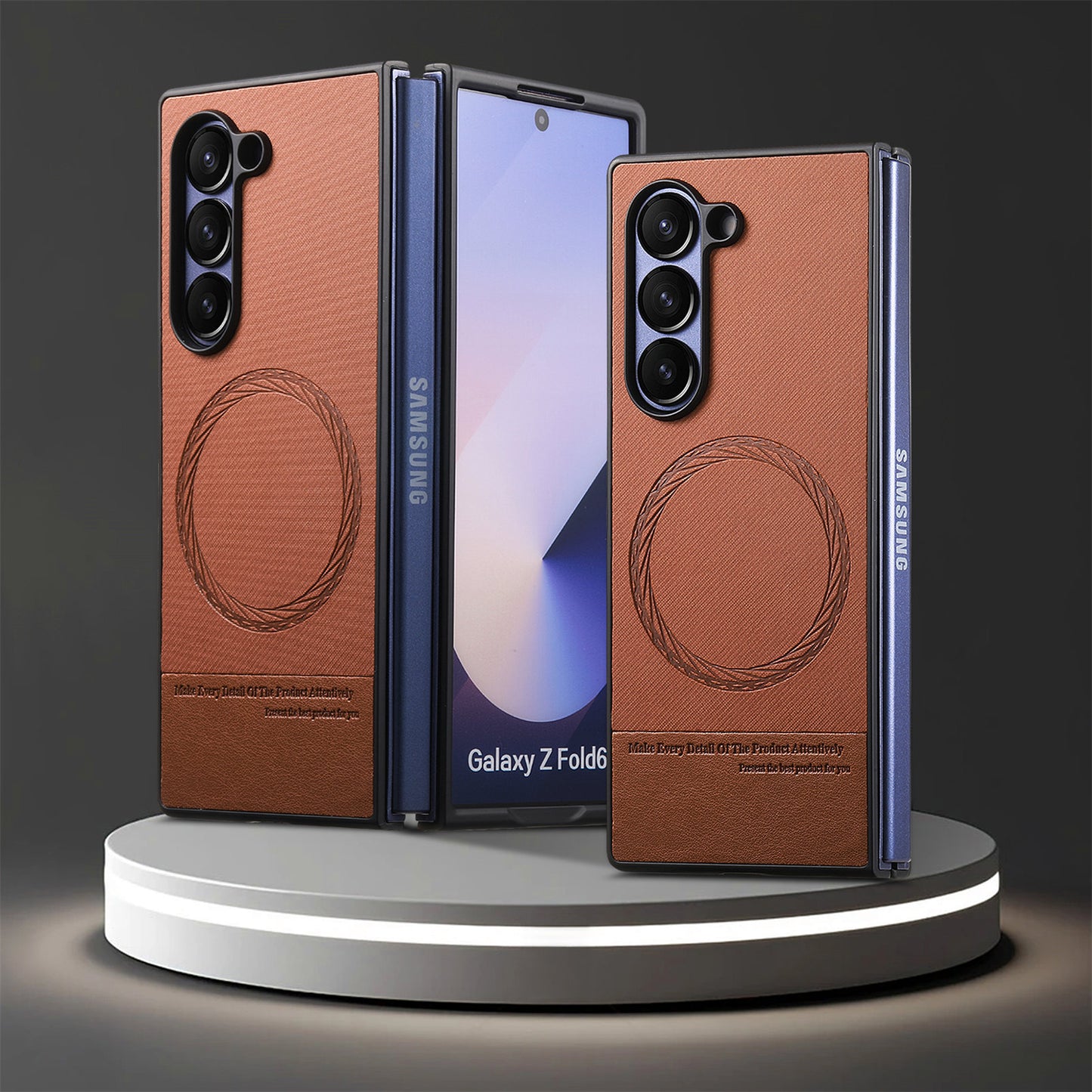 Magnetic leather fabric Samsung Z Fold phone case