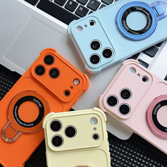 Airbag anti-drop skin-friendly magnetic stand Apple phone case