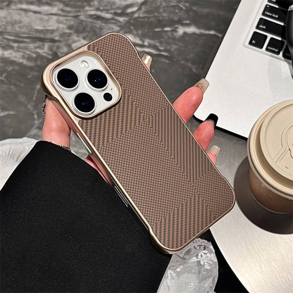 Carbon fiber texture borderless iPhone case