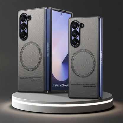 Magnetic leather fabric Samsung Z Fold phone case