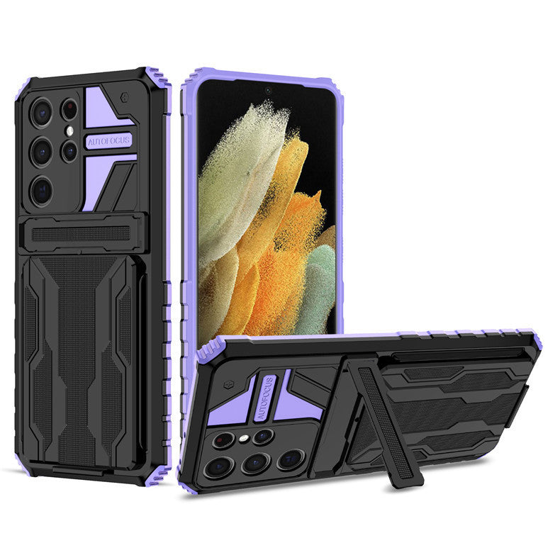 Card holder and drop-proof Samsung phone case